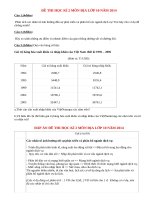 Đề thi học kì 2 môn Địa lớp 10 có đáp án năm 2014 (P4)