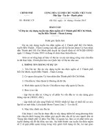 BÁO CÁO Về Dự án xây dựng tuyến tàu điện ngầm số 2 Thành phố Hồ Chí Minh, tuyến Bến Thành  Tham Lương