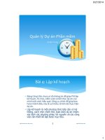 quản lý dự án phần mềm  bài 4