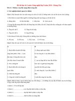 Đề thi học kì 2 môn Công nghệ lớp 9 năm 2014 - Hưng Yên