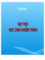 DẠY HỌCHỌC SINH KHIẾM THÍNH