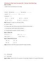 Đề thi học kì 2 môn Toán lớp 1 năm 2014