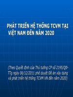 PHÁT TRIỂN HỆ THỐNG TCVM TẠI  ViỆT NAM ĐẾN NĂM 2020