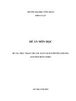 Đề án pháp luật thu chi ngân sách nhà nước cấp xã  những vấn đề lý luận và thực tiễn thực hiện tại phường kim sơn đông triều quảng ninh