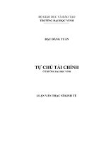 Tự chủ tài chính ở trường Đại học Vinh