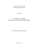 Đa thức duy nhất cho họ các hàm phân hình phức