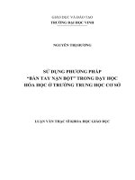 Sử dụng phương pháp Bàn tay nặn bột trong dạy học hóa học ở trường trung học cơ sở