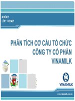 PHÂN TÍCH CƠ CẤU TỔ CHỨC CÔNG TY CỔ PHẦN VINAMILK