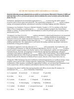 Đề thi thử đại học môn Anh khối D,A1 có đáp án năm 2014 (P12)