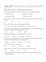 Đề thi thử tốt nghiệp THPT môn hóa trường THPT Phan Đăng Lưu năm 2014