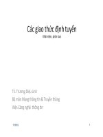 Bài giảng các giao thức định tuyến  khái niệm phân loại
