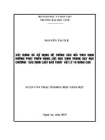 Xây dựng và sử dụng hệ thống câu hỏi theo định hướng phát triển năng lực cho học sinh trong dạy học chương Các Định Luật bảo toàn Vật lí 10 nâng cao