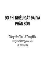 Chương 1   độ phí nhiêu đất đai và phân bón 