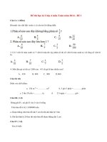 Đề thi học kì 2 lớp 4 môn Toán năm 2014