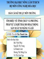 TÌM HIỂU VỀ TÍNH CHẤT VÀ PHƯƠNG PHÁP XỬ LÍ KHÍ THẢI DO HOẠT ĐỘNG SẢN XUẤT XI MĂNG VÀ GỖ
