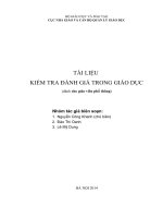 Tài liệu kiểm tra đánh giá trong giáo dục dành cho giáo viên phổ thông