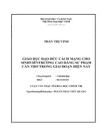 Giáo dục đạo đức cách mạng cho sinh viên trường cao đẳng sư phạm Cần Thơ trong giai đoạn hiện nay