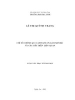 Chỉ số chính qui castelnuovomumford và các bất biến liên quan