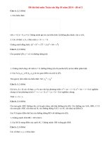 Đề thi thử lớp 10 môn Toán có đáp án năm 2014 (P5)