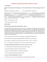 Đề thi học kì 2 lớp 9 môn Tiếng Anh năm 2014 (P1)