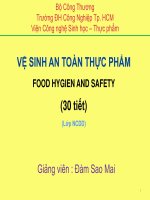 VỆ SINH AN TOÀN THỰC PHẨM-CHƯƠNG 1 PHÂN TÍCH ĐIỀU KIỆN LAO ĐỘNG