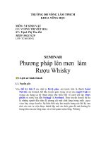 Phương pháp lên men  làm rượu whisky