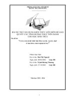 bài thi vận dụng kiến thức liên môn THCS của học sinh-môi trường xanh sạch đẹp