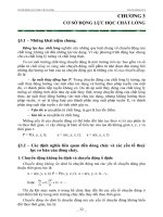 CHHƯƠNG 3 CƠ SỞ ĐỘNG LỰC HỌC CHẤT LỎNG