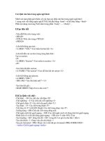 các lệnh căn bản trong ngôn ngữ html 