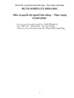 Đề tài Bảo vệ quyền lợi người tiêu dùng – Thực trạng và giải pháp