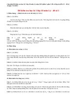 Đề kiểm tra học kì 1 lớp 10 môn Lý năm 2013 (P1)