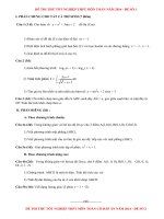 Đề thi thử tốt nghiệp THPT môn Toán năm 2014 (P5))