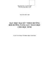 Dạy học Đại số 7 theo hướng bồi dưỡng năng lực toán học cho học sinh