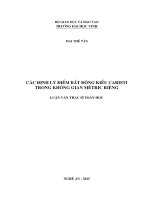 Các định lý điểm bất động kiểu caristi trong không gian mêtric riêng