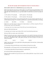 Đề thi thử đại học môn Sinh có đáp án năm 2014 (P3)