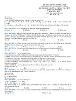 Đề thi thử THPT quốc gia môn hóa học năm 2015 đề số 1 