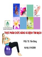 THỰC PHẨM CHỨC NĂNG và BỆNH TIM MẠCH
