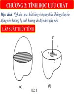 CHƯƠNG 2: TĨNH HỌC LƯU CHẤT