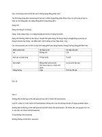 CÂU 1 MONOSACCARID CÓ THỂ TỒN TẠI Ở NHỮNG DẠNG ĐỒNG PHÂN NÀO