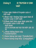 CHƯƠNG 9 DI TRUYỀN VI SINH VẬT