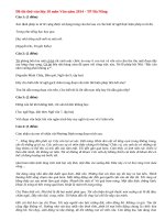 Đề thi thử vào lớp 10 môn Văn năm 2014 TP Đà Nẵng