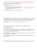 Đề thi thử Đại học môn Toán khối D có đáp án năm 2014 (P5)