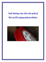 Ảnh hưởng của cấu trúc polyol lên sự kết mạng polyurethane