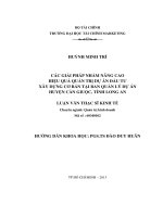 Các giải pháp nhằm nâng cao hiệu quả quản trị dự án đầu tư xây dựng cơ bản tại ban quản lý dự án  huyện cần giuộc, tỉnh long an