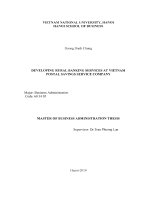 Luận văn thạc sĩ phát triển dịch vụ ngân hàng cho khu vực nông thôn tại công ty dịch vụ tiết kiệm bưu điện 