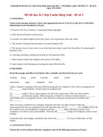 Đề thi học kì 1 lớp 9 môn tiếng Anh năm 2013 (Phần 2)