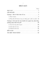 Giải một bài toán khuếch tán ngược bậc phân bằng phương pháp chỉnh hóa phổ