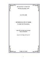 Mô hình nguyên tử Bohr và một số ứng dụng