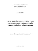 Hưng Nguyên trong phong trào cách mạng giải phóng dân tộc từ đầu thế kỉ XX đến năm 1945