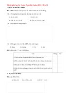 Đề thi giữa học kì 2 lớp 6 môn Toán có đáp án năm 2014 (P1)